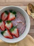 Avena de fresa con claras