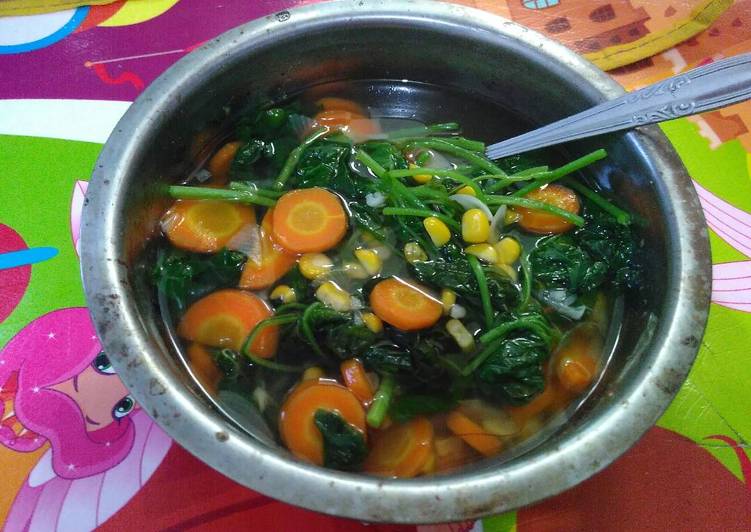 Sayur Bayam Campur a la Anak Kosan