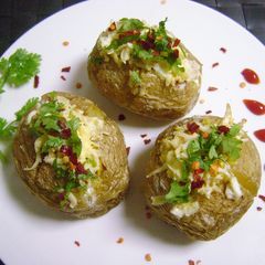 A picture of Stuffed Baked Jacket Potatoes.