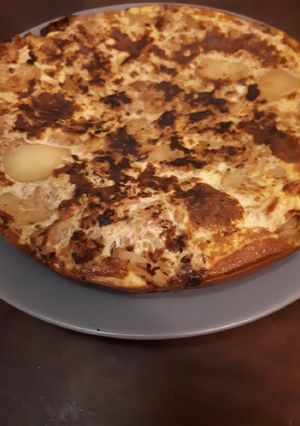 Une photo de Tortilla chou et pomme de terre