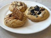 Una foto de crumble cookies sin mantequilla
