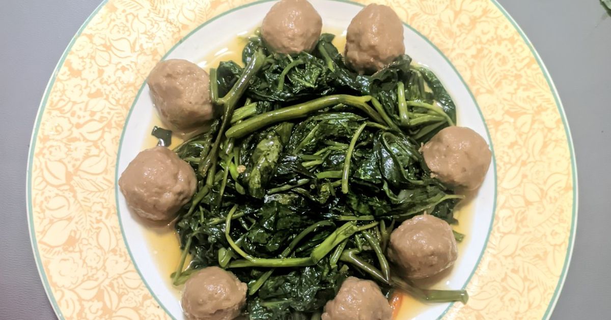 Tumis Kangkung Bakso