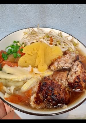 Hình của món Bún chả nước.