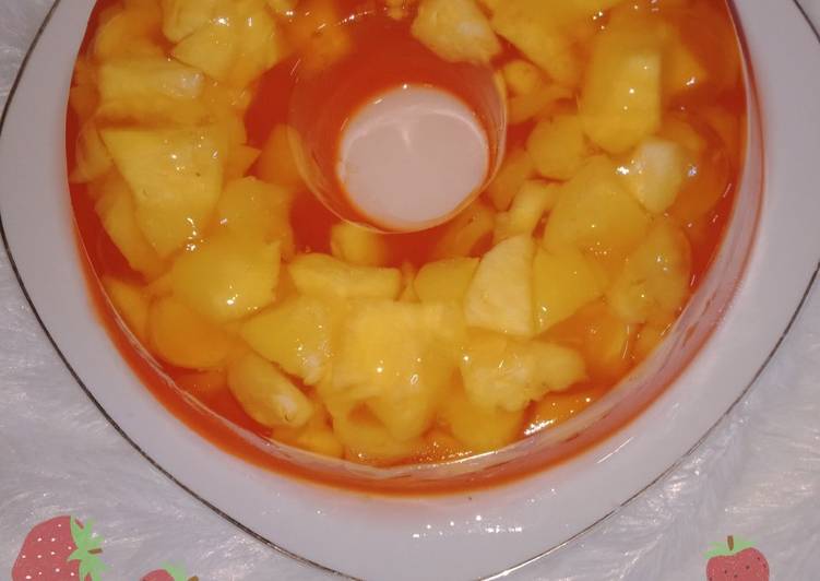 Puding jelly jenatel (jeruk nanas wortel)