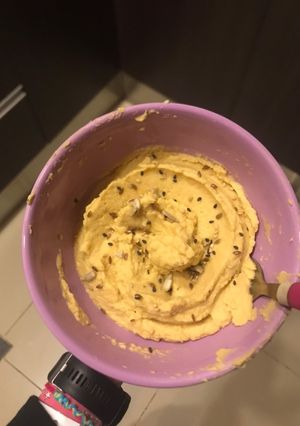 Una foto de Hummus de garbanzo! Fácil y rápido