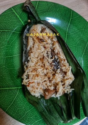 Foto resep Nasi bakar teri medan+ikan cuek