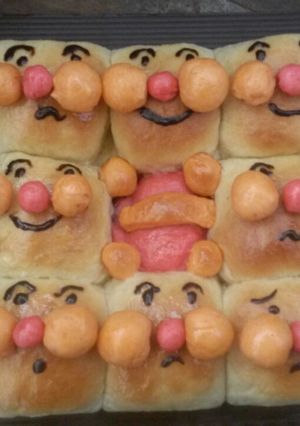 Foto resep Roti sobek Anpanman coklat