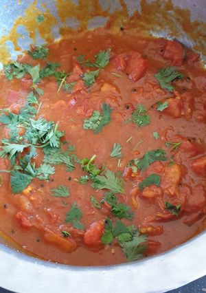 A picture of Tomato currry#cookingwith Tomatoescontest.