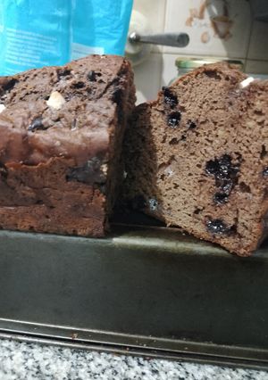Una foto de Budín de banana y chocolate