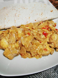 Una foto de Alambre al pastor con queso -sin adobo