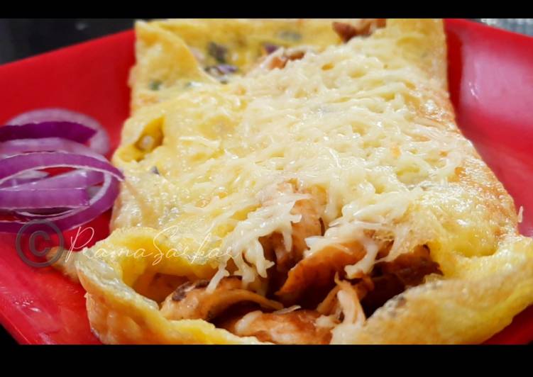 Recipe of Favorite Chicken Cheese Omelette