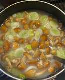 Miso Soup with Nameko Mushrooms and Green Onions