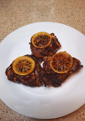 O poză a rețetei Honey garlic lemon chicken 🍋.