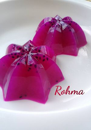 Foto resep Puding buah naga MPASI