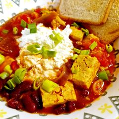 A picture of Red Tofu Stew (Vegetarian).