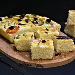 A picture of Focaccia bread.