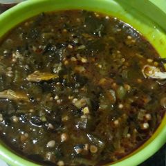 A picture of Okro soup.