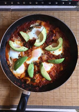 A picture of Huevos Rancheros (Spicy Mexican breakfast / brunch).
