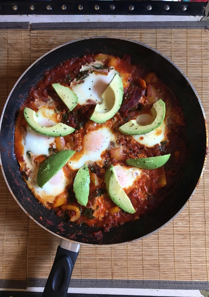A picture of Huevos Rancheros (Spicy Mexican breakfast / brunch).