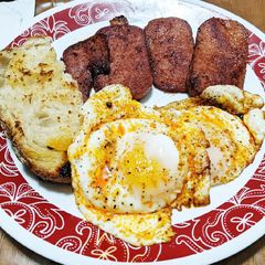 A picture of Crispy Caramelized Spam & Eggs.