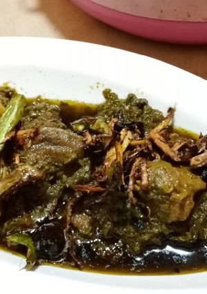 A picture of Palak Gosht (My Style).