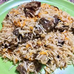 A picture of Delhi Style Mutton Degi Biryani.
