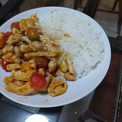 A picture of Tomato chicken.