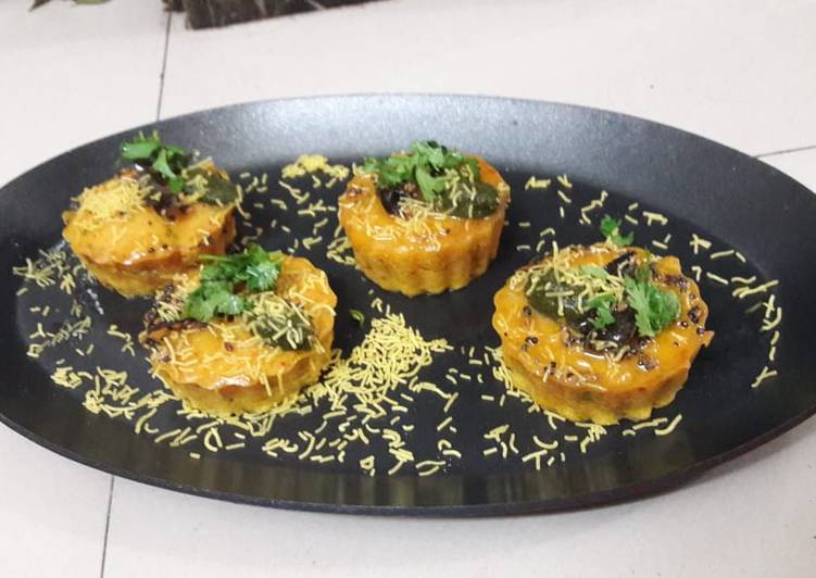 Recipe of Any-night-of-the-week Dhokla cupcake