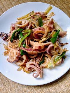爆炒小卷(家常菜)(下酒菜)(簡單料理)(低醣生酮餐) 的食譜成品照片