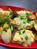 Three colours taragon steak
