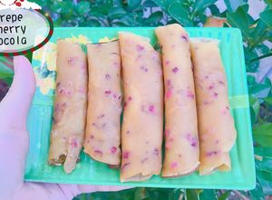 Hình của món Bánh crepe cherry socola.