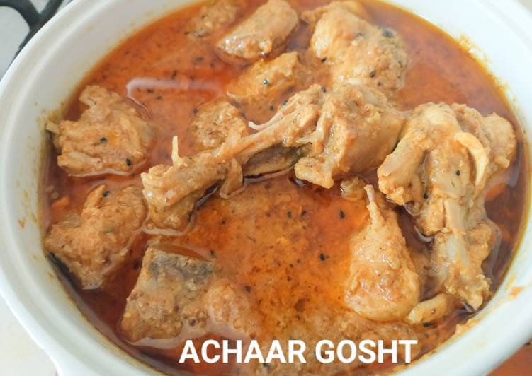 Step-by-Step Guide to Prepare Award-winning Achaar gosht /quick and easy chicken pickle gravy curry
