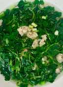 Canh xà lách xoong thịt bằm