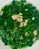 Canh xà lách xoong thịt bằm