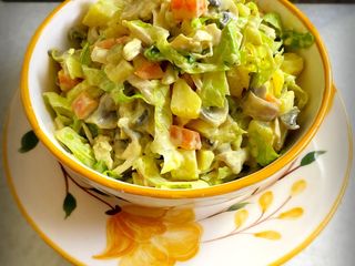 سالاد مرغ و سبزیجات(شام سبک و سالم)