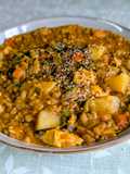 Lentejas al Curry con Tofu y Verduras (Sin Remojo)