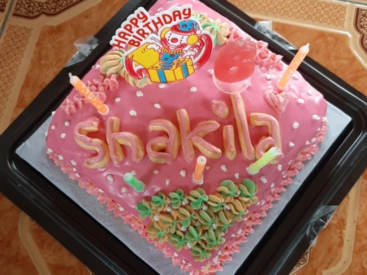 Cara Simple Menyiapkan Resep  Kue Ultah Shakila yang Enak, Enak