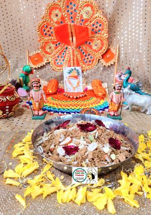 A picture of Panjiri - Janmashtami Divine Prasad.