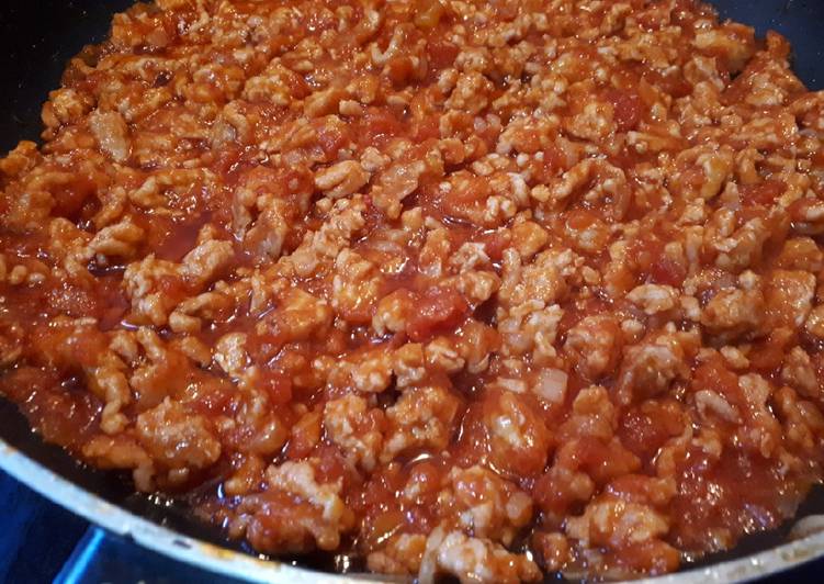 Carne picada para pasta