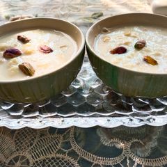 A picture of Rasgulla (chana)kheer.