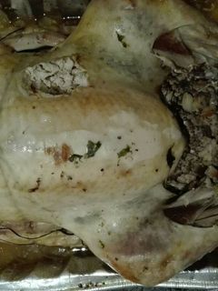 Una foto de Pavo relleno