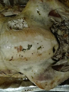 Una foto de Pavo relleno