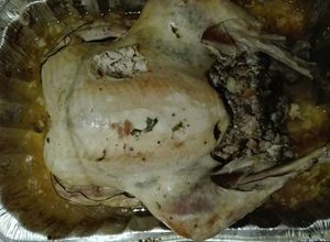 Una foto de Pavo relleno