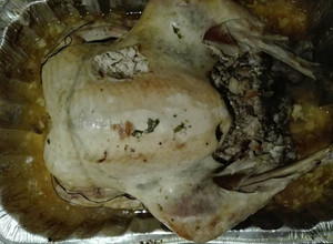 Una foto de Pavo relleno