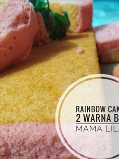 Foto resep Rainbow cake 2 warna