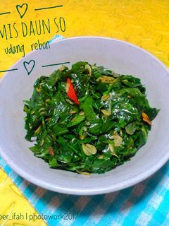 Foto resep Tumis Daun So Udang Rebon