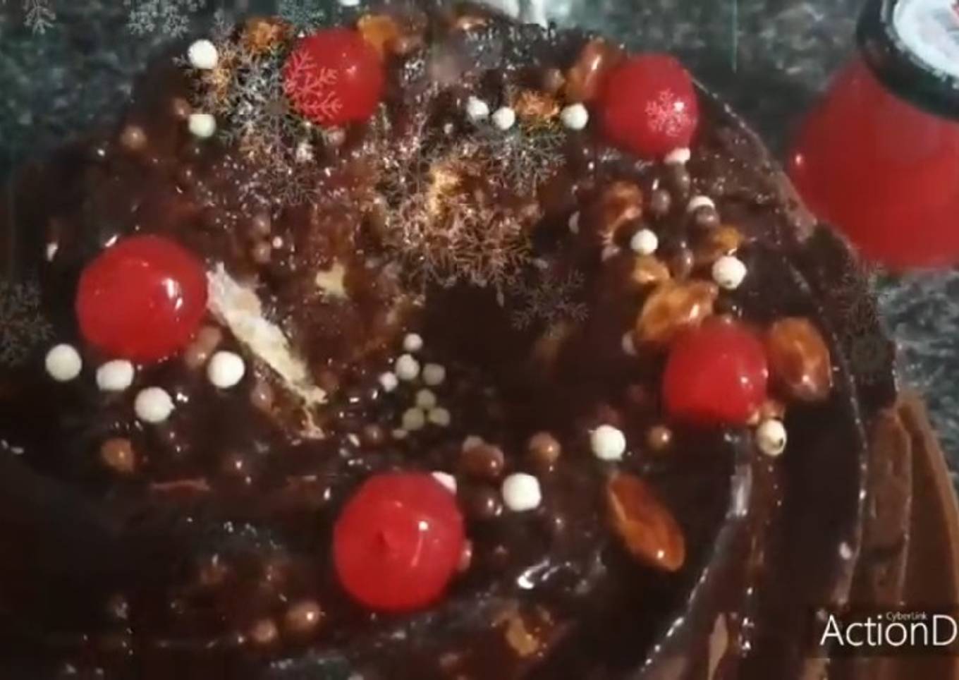 Bizcocho de plátano con miel y caramelo