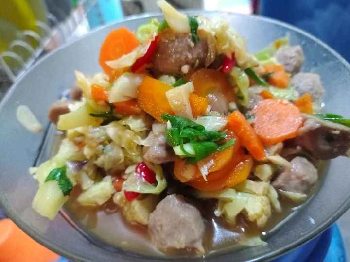 Langkah Mudah untuk Membikin Resep Capjay sayur bakso yang  Bikin Ketagihan Anti Ribet, Lezat