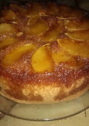 Una foto de Torta invertida de manzana