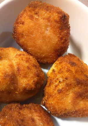 Foto principal de Croquetas de calabaza, setas y parmesano